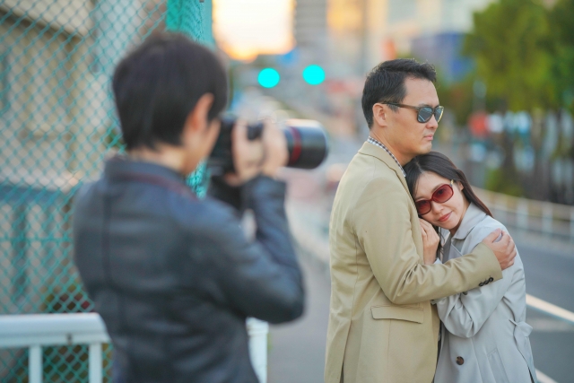 浮気調査現場写真